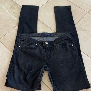 Juicy couture low rise black suede jeans